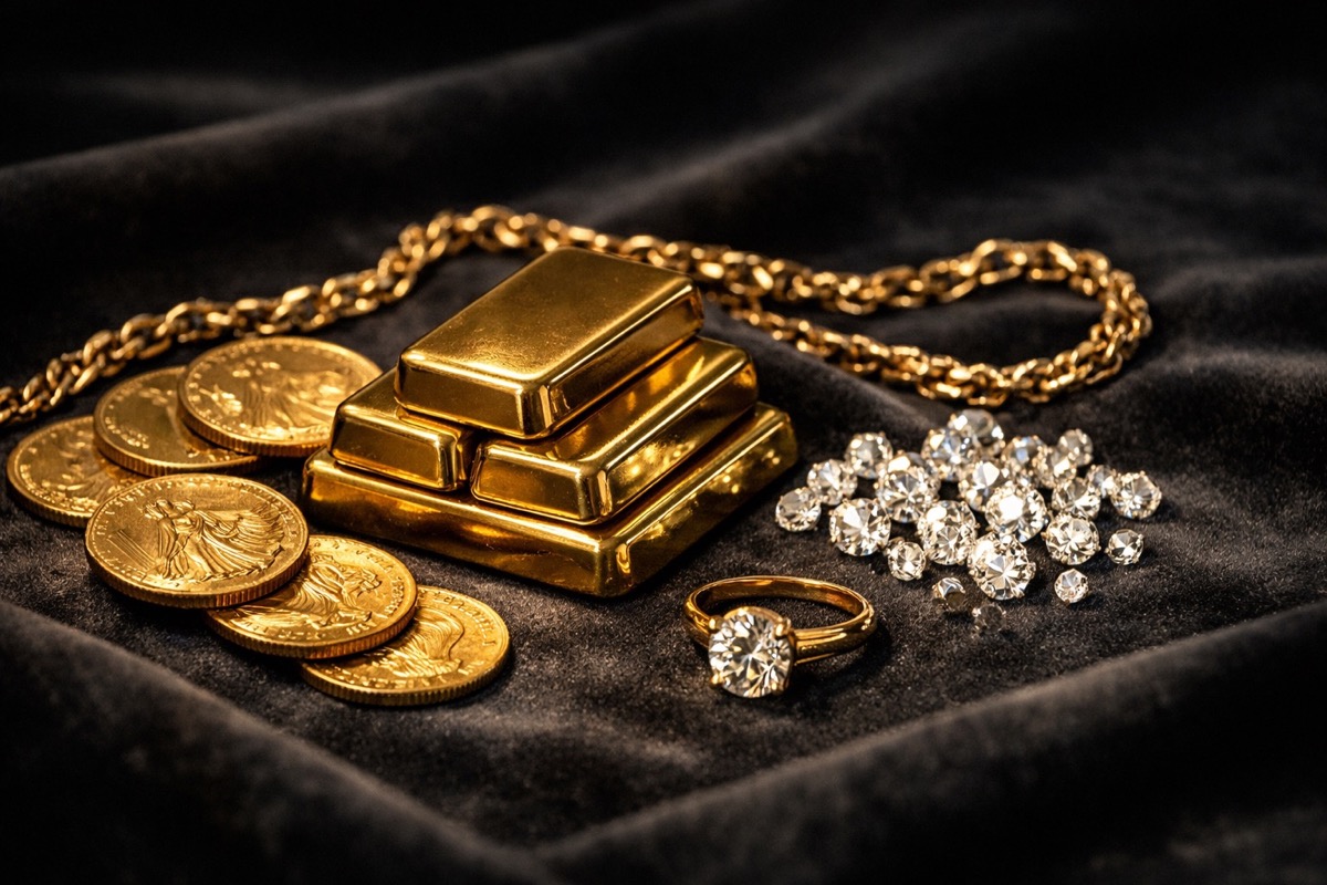 Gold bars, coins, diamonds and jewelry. Cash 4 Gold Trading Post buys it all