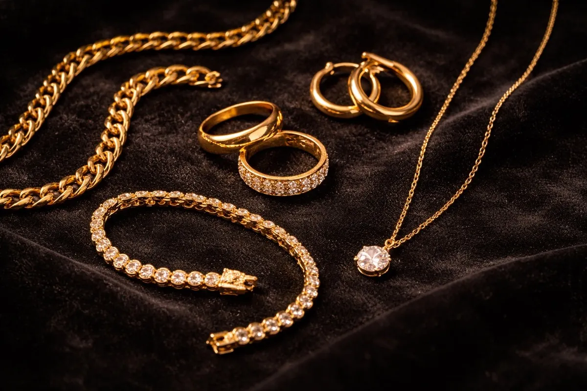 Gold jewelry including chains, rings, bracelets and earrings we buy for cash